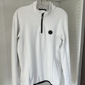 White Half-Zip Men's Shirt